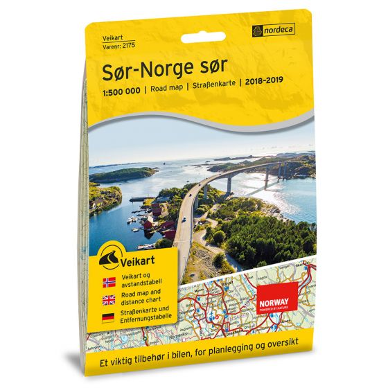 Veikart Sør-Norge sør