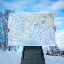 Last inn bildet i Galleri-visningsprogrammet, Veggkart, skiløyper Nesbyen vest (80x60 cm)
